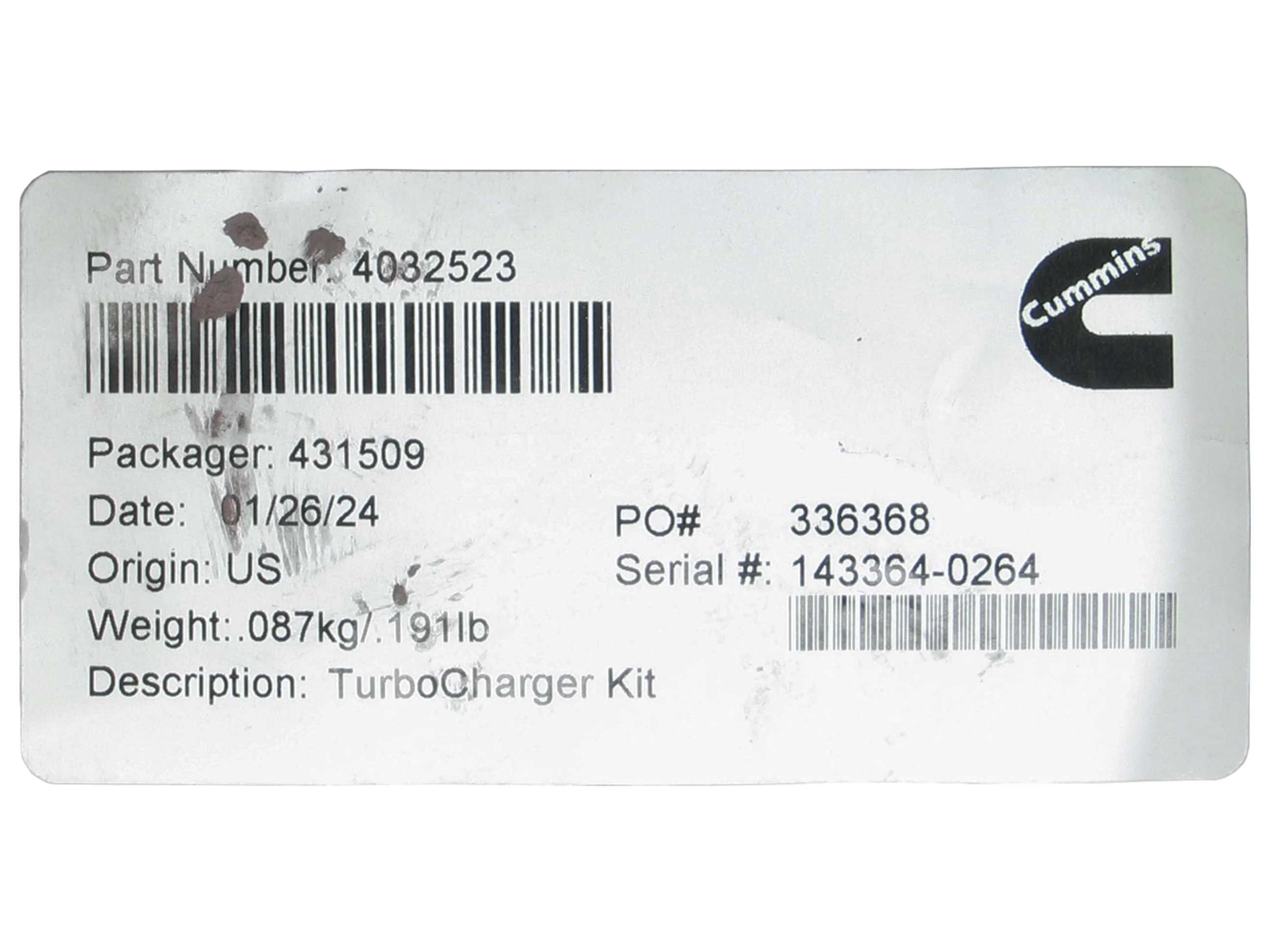 NEW Holset HX55M Turbo Mercruiser Marine Cummins M11 11.0L 4038903 4038901 - Image 7