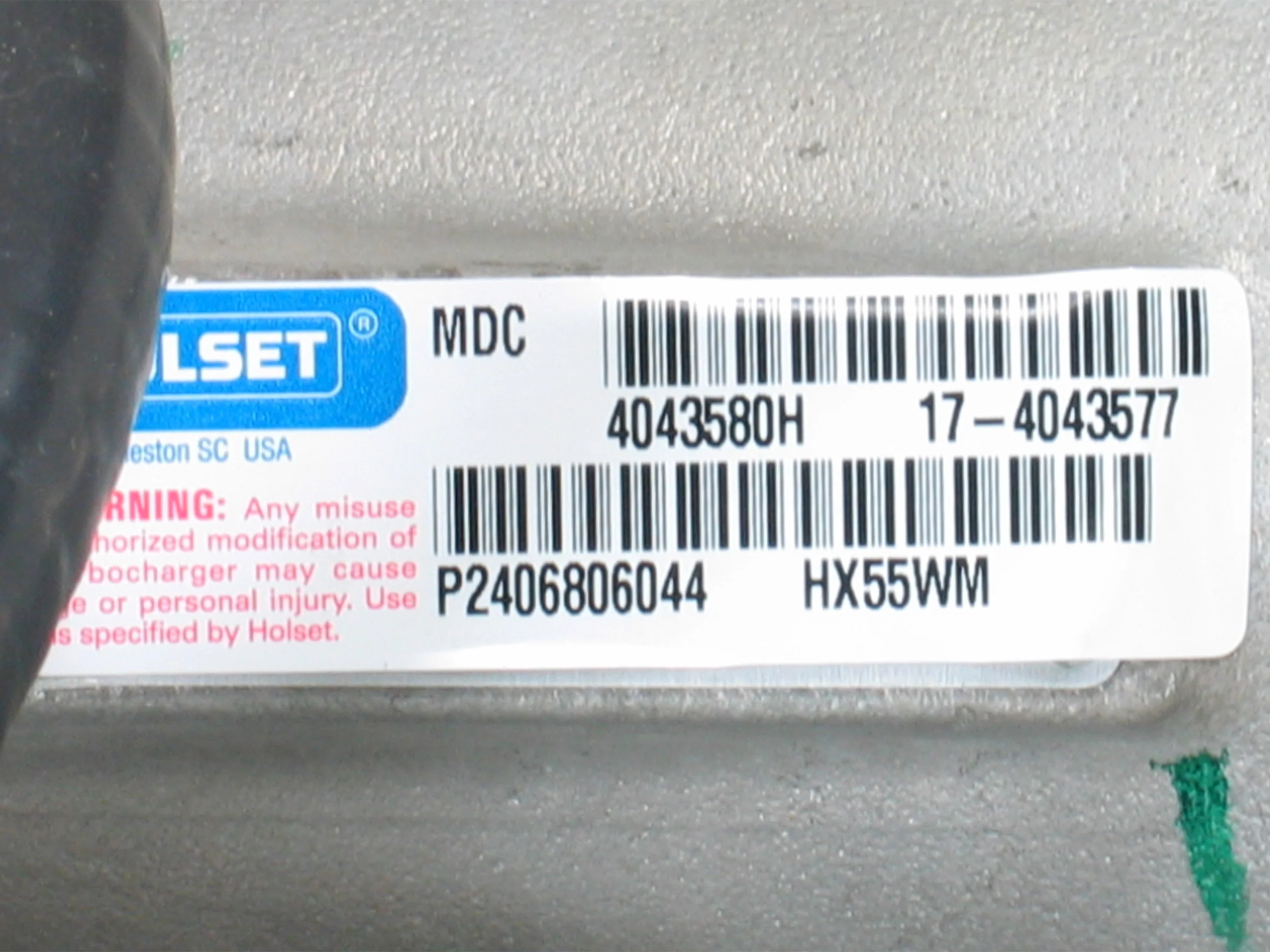 NEW OEM Holset HX55WM Turbo Marlin Marine Cummins Pegasus QSC8.3 4043580 4043577 - Image 2