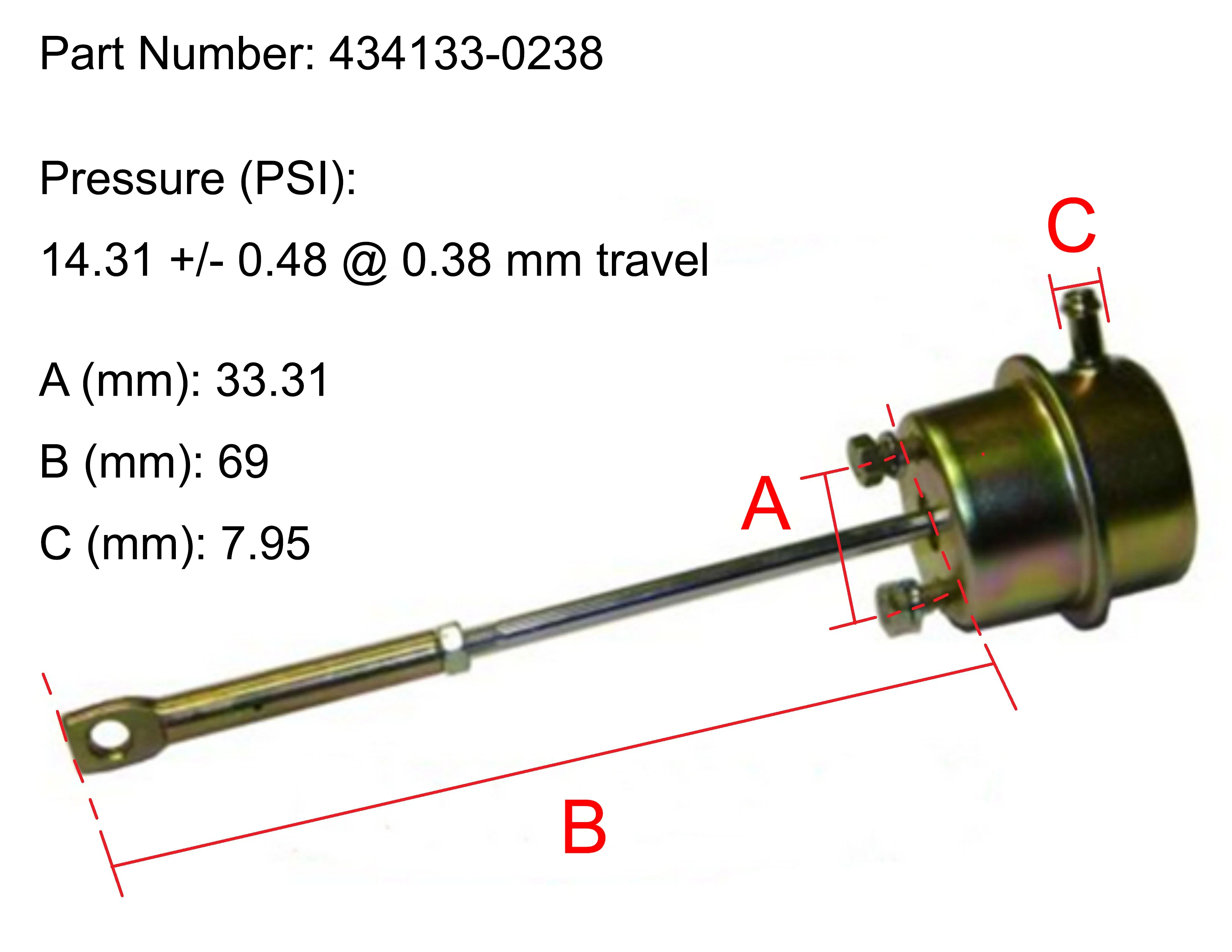 NEW OEM Garrett GT22 Turbo Actuator Isuzu Jiangling JMC JX493 4JB1 434133-0238 - Image 5