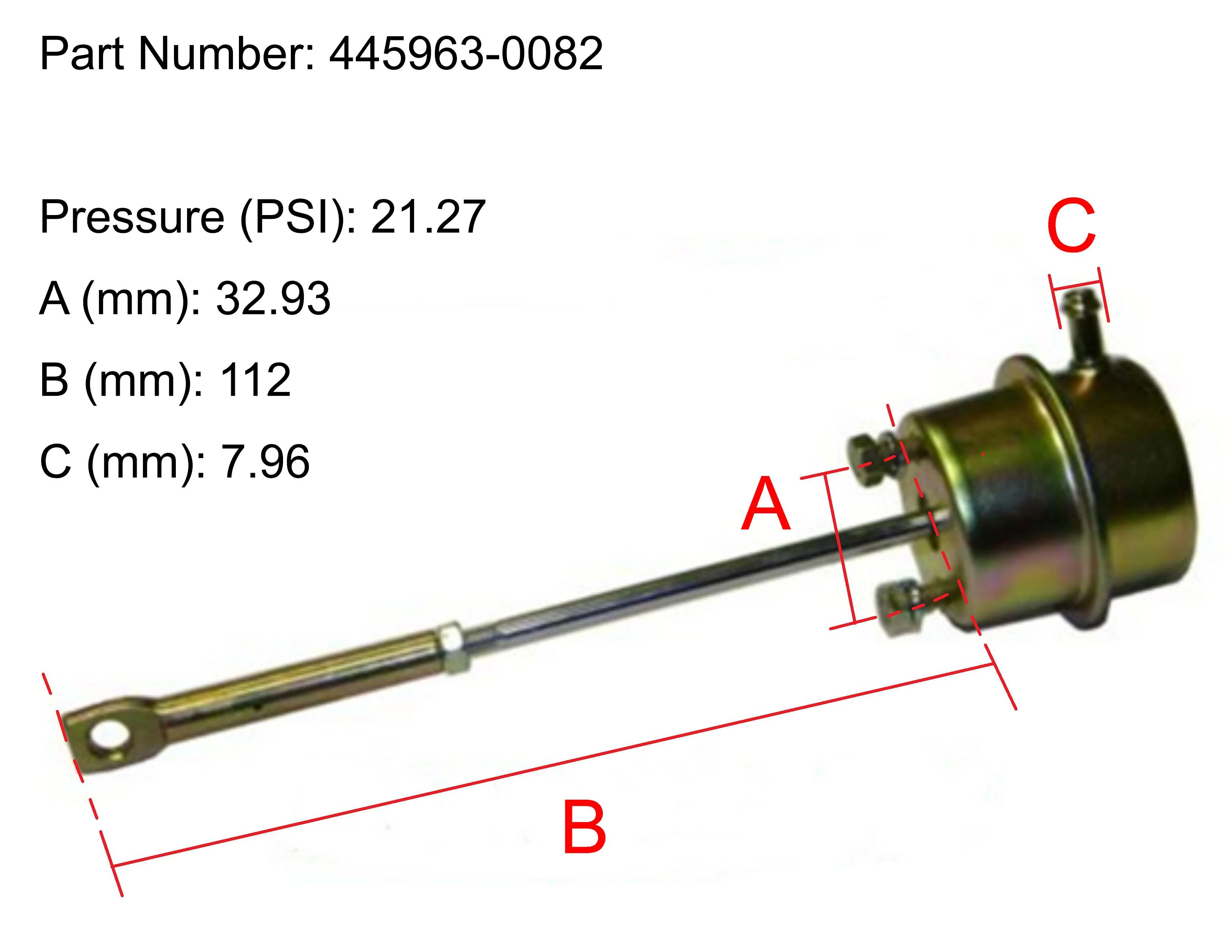 NEW OEM Garrett TB34 Turbo Actuator Chaocai 610BZ 220PS 445963-0082 - Image 9