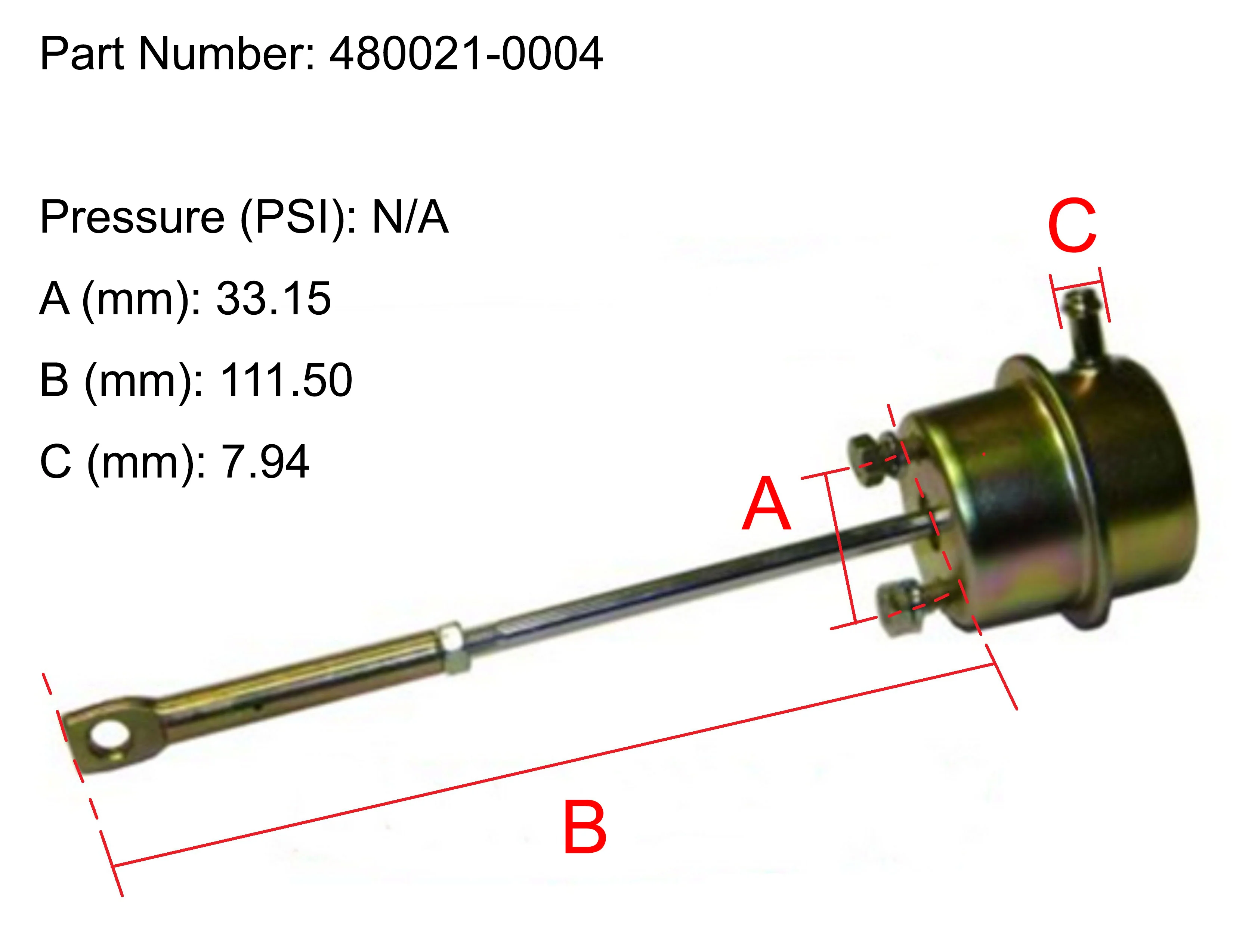 NEW OEM Garrett Turbocharger Actuator 480021-0004 - Image 6