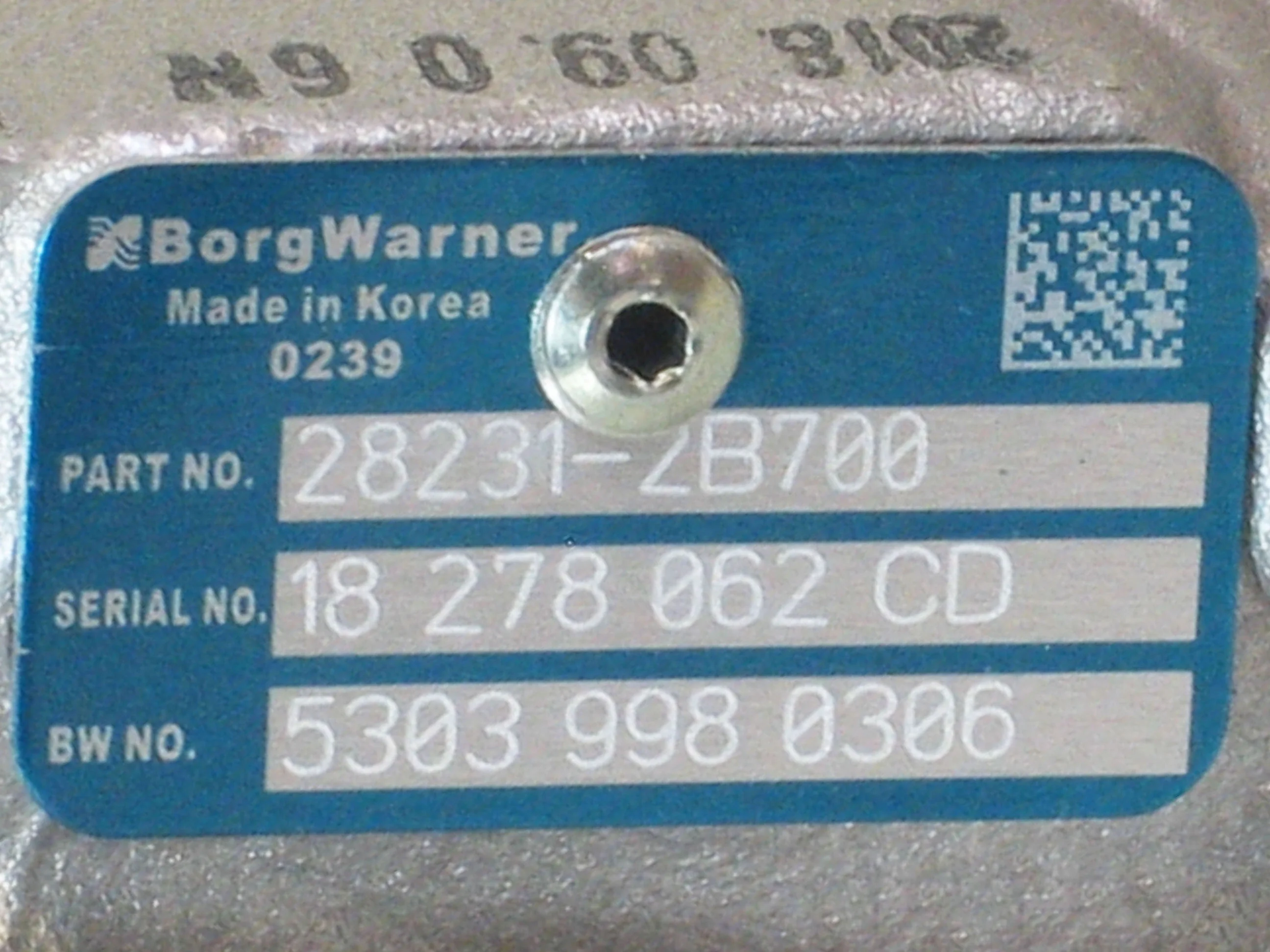 NEW OEM BorgWarner K03 Turbo Hyundai Veloster Kia Koup Forte5 1.6L 53039980306 - Image 2