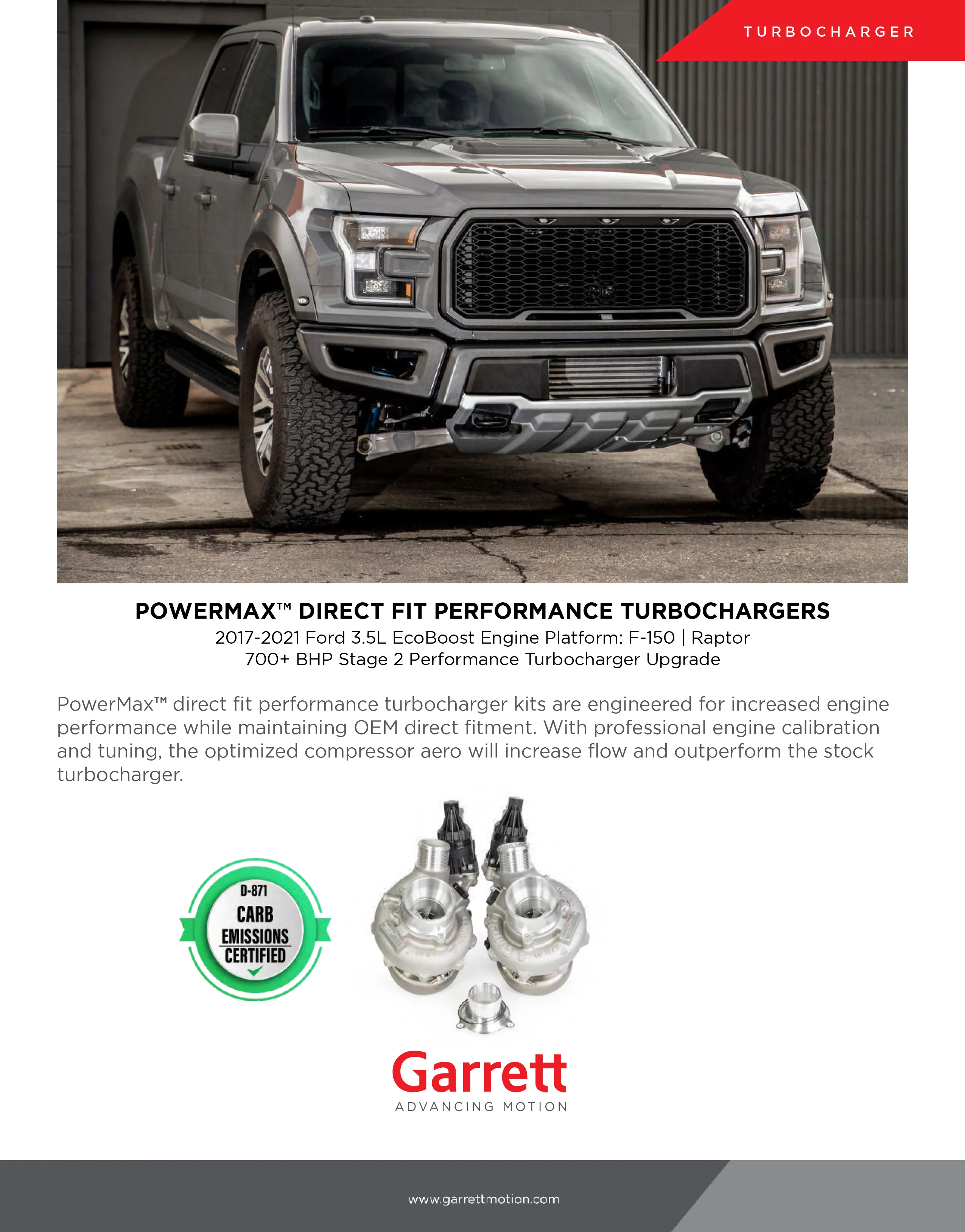 NEW OEM Garrett GT2260S Turbo Ford F-150 Raptor Truck EcoBoost 3.5L 911984-5003 - Image 11